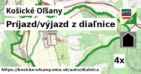 Príjazd/výjazd z diaľnice, Košické Oľšany