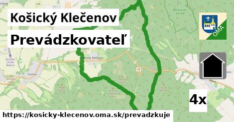 prevádzkovateľ v Košický Klečenov