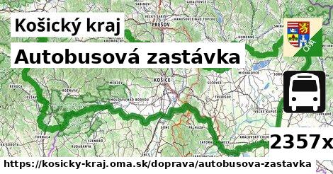 Autobusová zastávka, Košický kraj