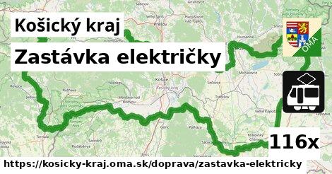 Zastávka električky, Košický kraj