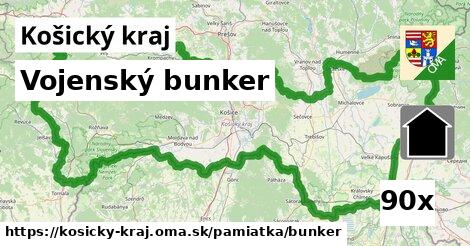 Vojenský bunker, Košický kraj