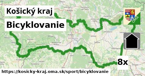 Bicyklovanie, Košický kraj