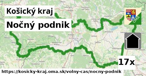 Nočný podnik, Košický kraj