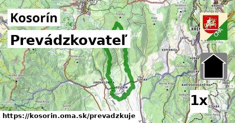 prevádzkovateľ v Kosorín