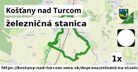 železničná stanica, Košťany nad Turcom