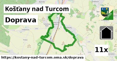 doprava v Košťany nad Turcom