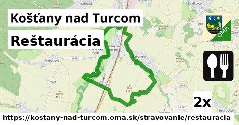 Reštaurácia, Košťany nad Turcom