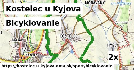 bicyklovanie v Kostelec u Kyjova