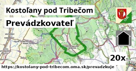 prevádzkovateľ v Kostoľany pod Tribečom