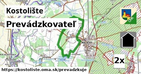 prevádzkovateľ v Kostolište