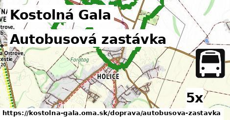 autobusová zastávka v Kostolná Gala