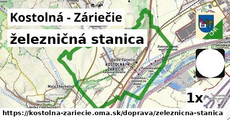 železničná stanica, Kostolná - Záriečie