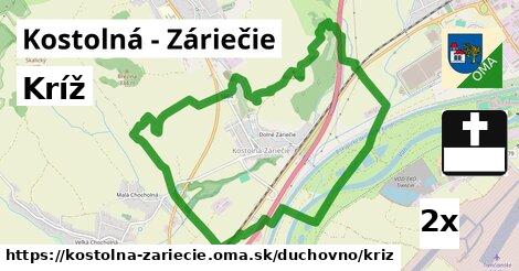 Kríž, Kostolná - Záriečie