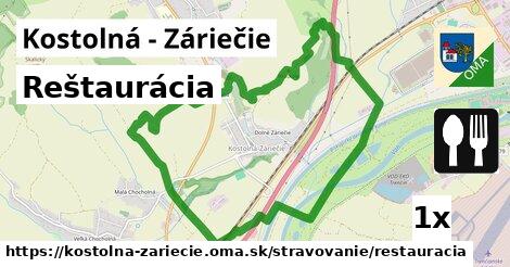 Reštaurácia, Kostolná - Záriečie