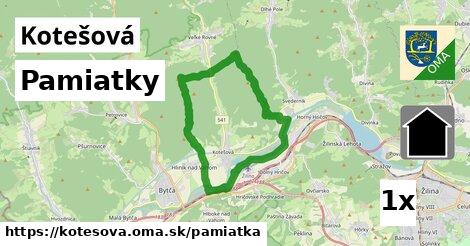 pamiatky v Kotešová