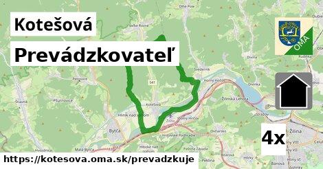 prevádzkovateľ v Kotešová