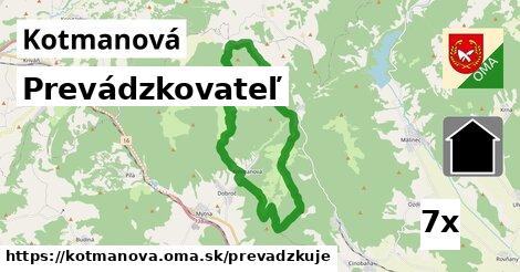 prevádzkovateľ v Kotmanová