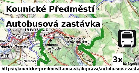 autobusová zastávka v Kounické Předměstí