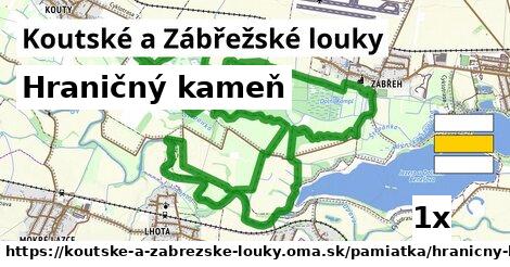 hraničný kameň v Koutské a Zábřežské louky