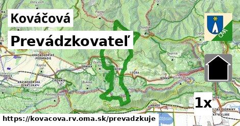 prevádzkovateľ v Kováčová, okres RV