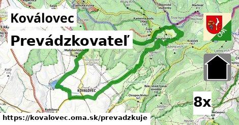 prevádzkovateľ v Koválovec, okres SI