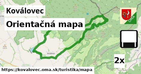 Orientačná mapa, Koválovec, okres SI