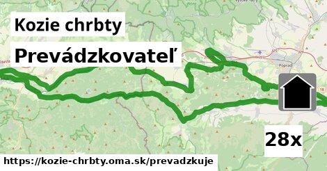 prevádzkovateľ v Kozie chrbty