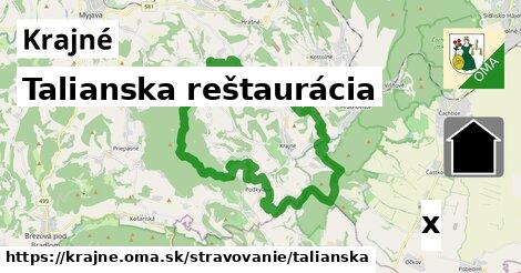 Talianska reštaurácia, Krajné