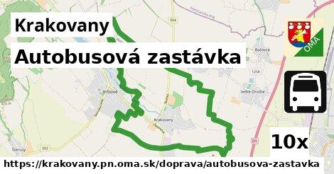 Autobusová zastávka, Krakovany, okres PN