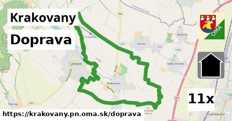 doprava v Krakovany, okres PN