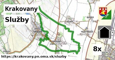 služby v Krakovany, okres PN