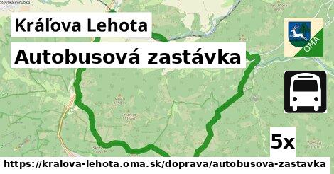 Autobusová zastávka, Kráľova Lehota