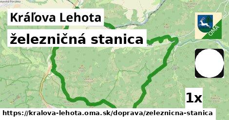 železničná stanica, Kráľova Lehota