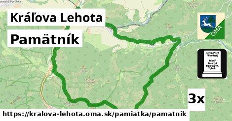 Pamätník, Kráľova Lehota