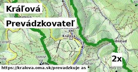 prevádzkovateľ v Kráľová