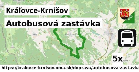 Autobusová zastávka, Kráľovce-Krnišov