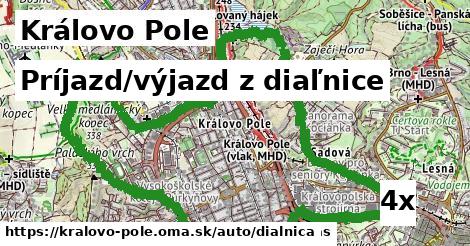 Príjazd/výjazd z diaľnice, Královo Pole