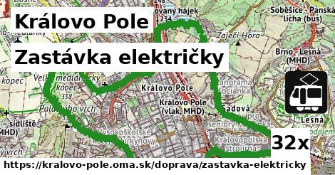 zastávka električky v Královo Pole