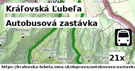 autobusová zastávka v Kráľovská Ľubeľa