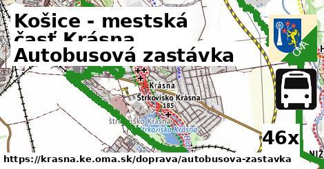 Autobusová zastávka, Košice - mestská časť Krásna