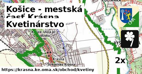 kvetinárstvo v Košice - mestská časť Krásna