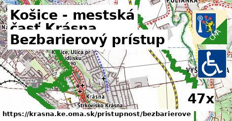 Bezbarierový prístup, Košice - mestská časť Krásna