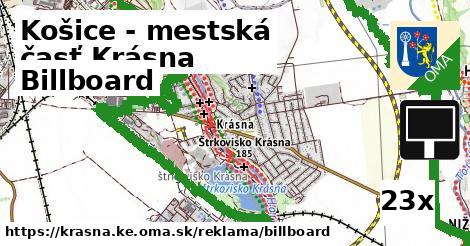 Billboard, Košice - mestská časť Krásna