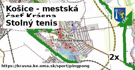 stolný tenis v Košice - mestská časť Krásna