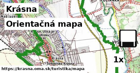 orientačná mapa v Krásna