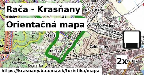 Orientačná mapa, Rača - Krasňany