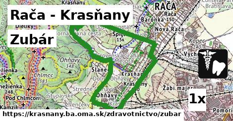 Zubár, Rača - Krasňany