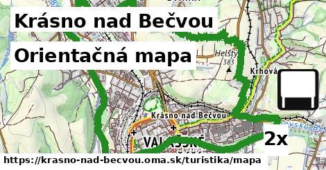 Orientačná mapa, Krásno nad Bečvou