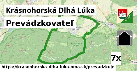 prevádzkovateľ v Krásnohorská Dlhá Lúka