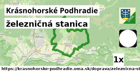 železničná stanica, Krásnohorské Podhradie